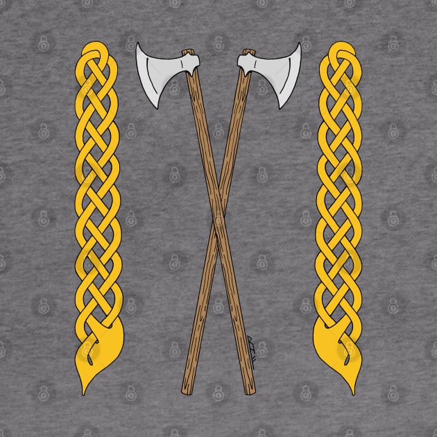 Danish Axes Crossed with Plaitwork by AzureLionProductions